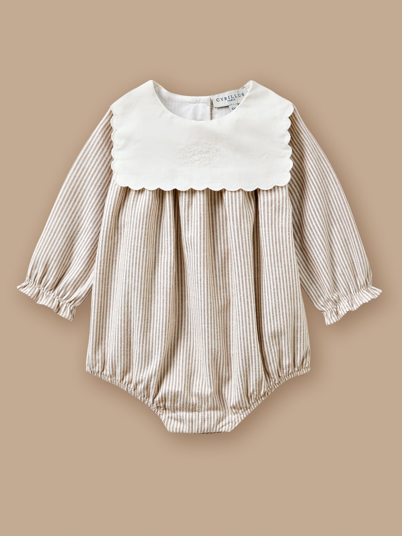 Fine Striped Baby Romper