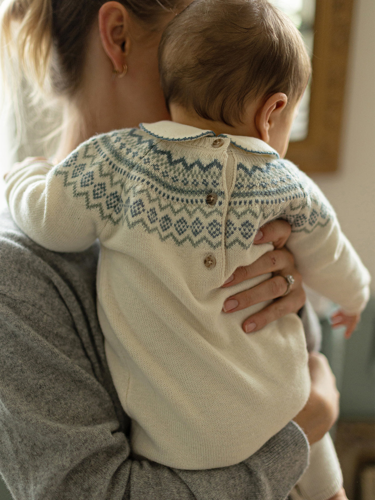 Combinaison en tricot jacquard Bébé