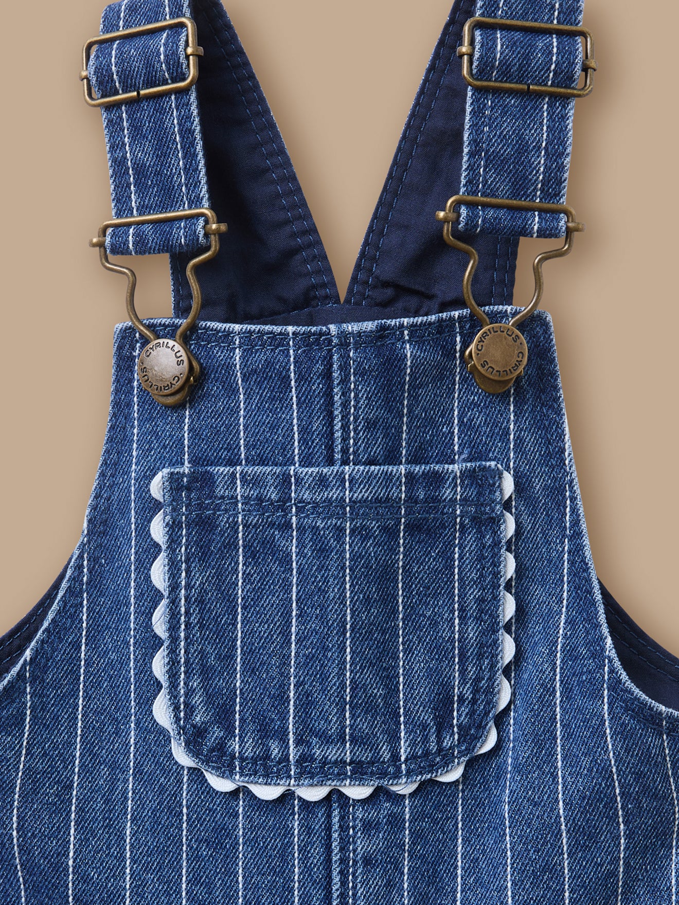 Salopette rayée en denim Bébé