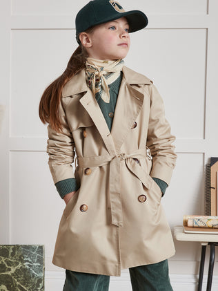 Girl's iconic trench coat