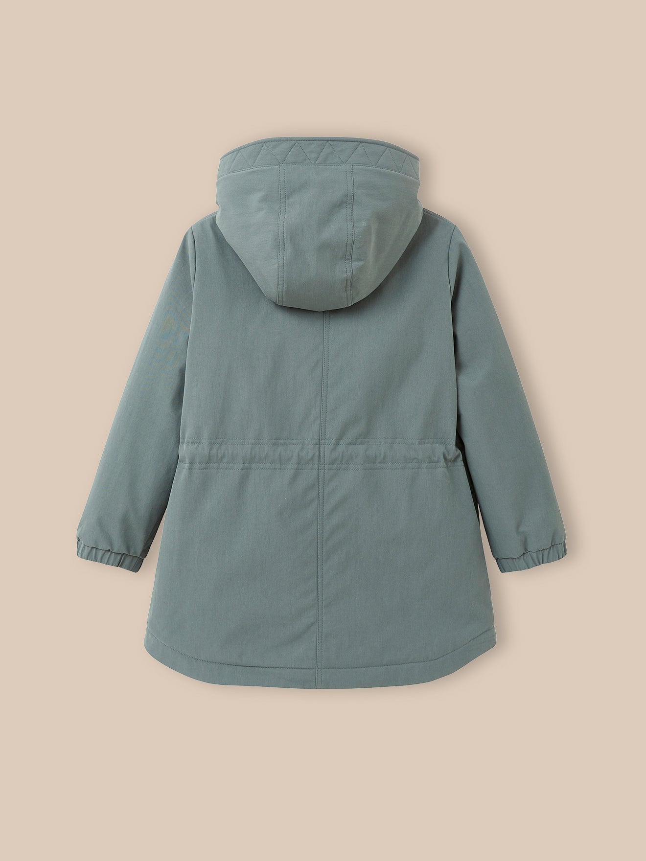 Girl's parka with faux-fur lining