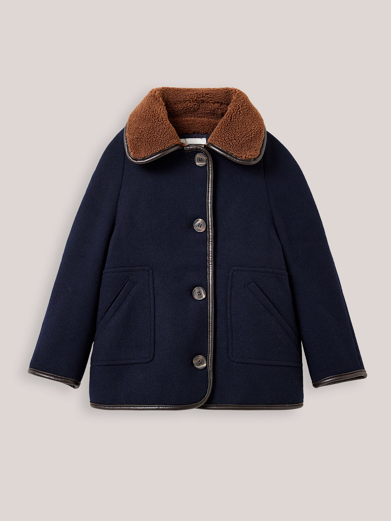 Girl's sherpa-lined coat