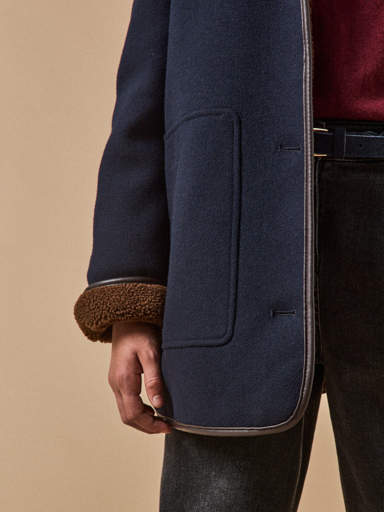 Girl's sherpa-lined coat