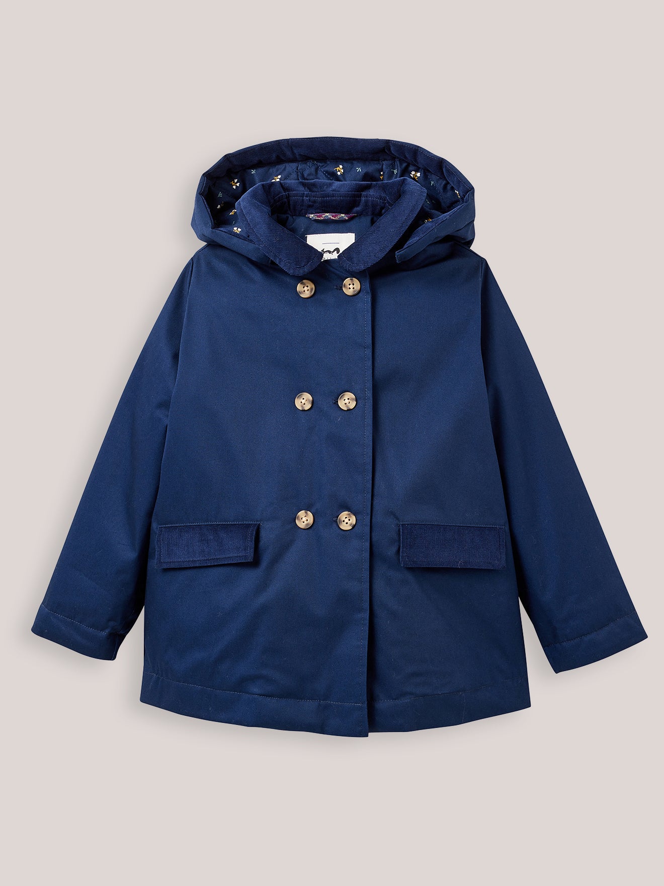 Girl's lined peacoat