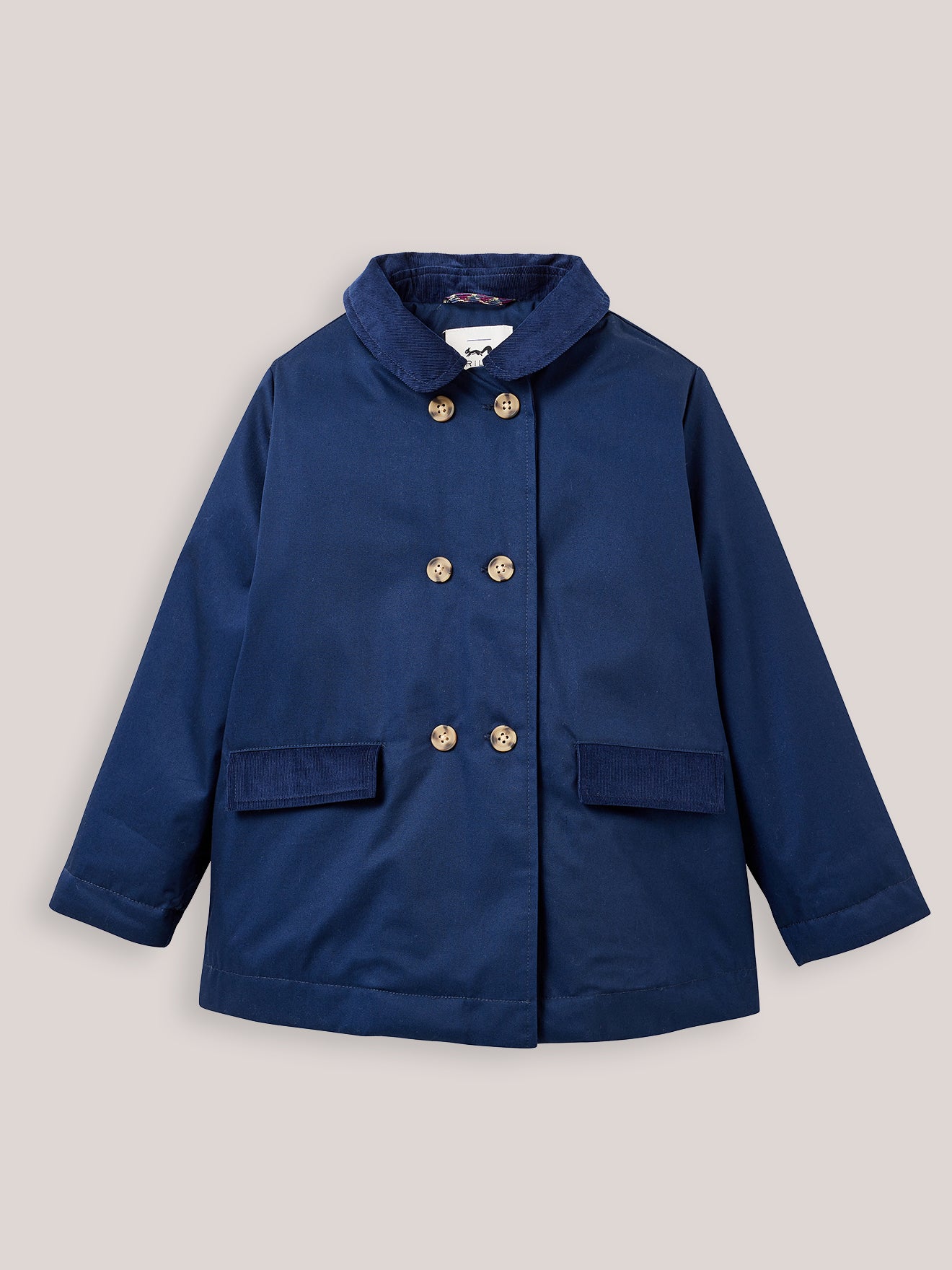 Girl's lined peacoat