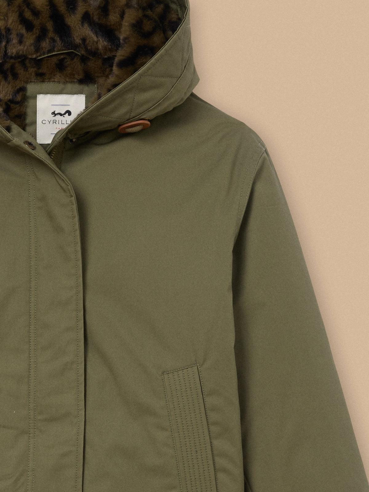 Short parka with leopard-print lining - The Junior Collection