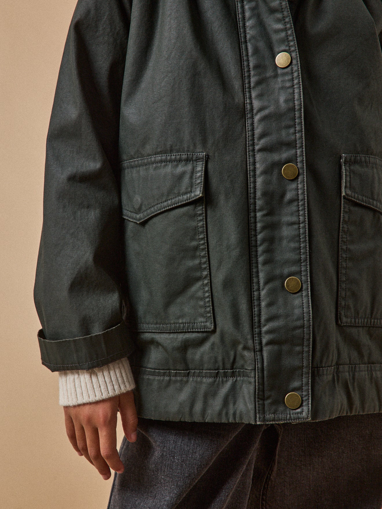 Girl's coated cotton jacket