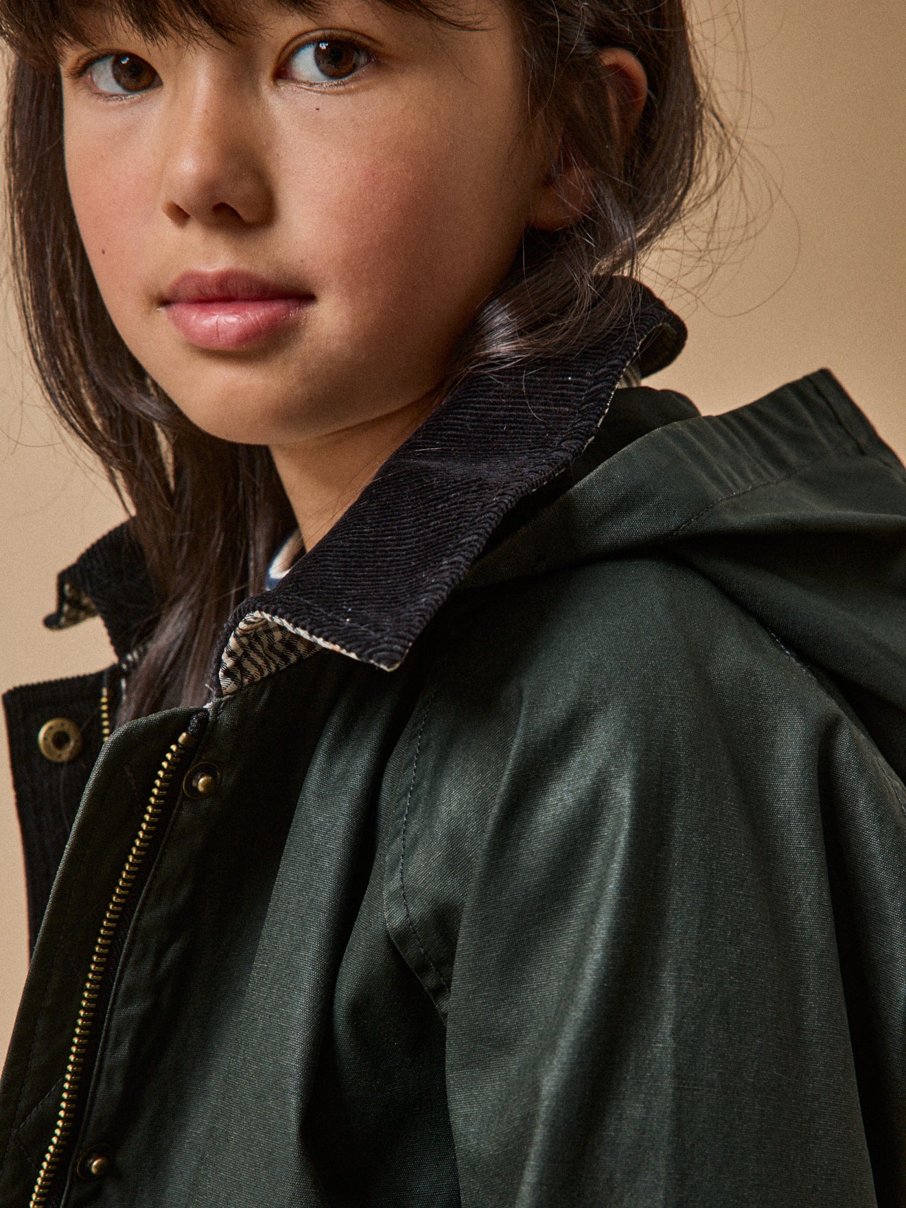 Girl's coated cotton jacket