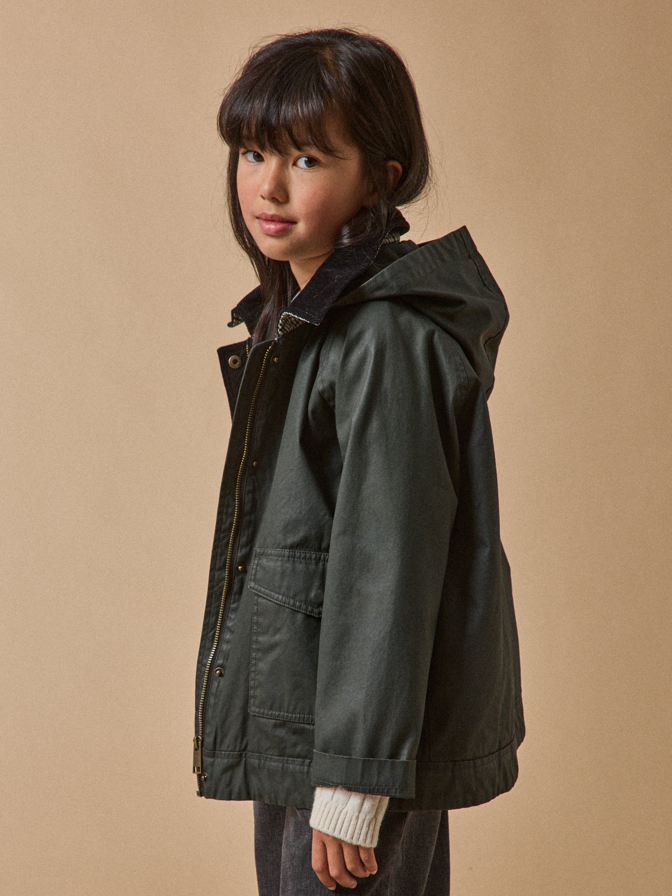 Girl's coated cotton jacket