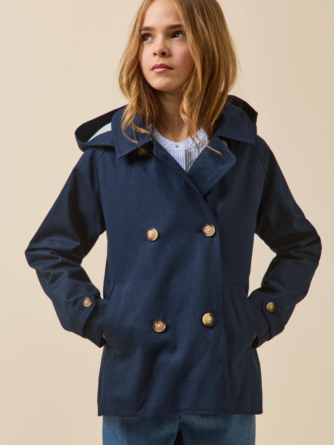 Girl's short trench coat - The Junior Collection
