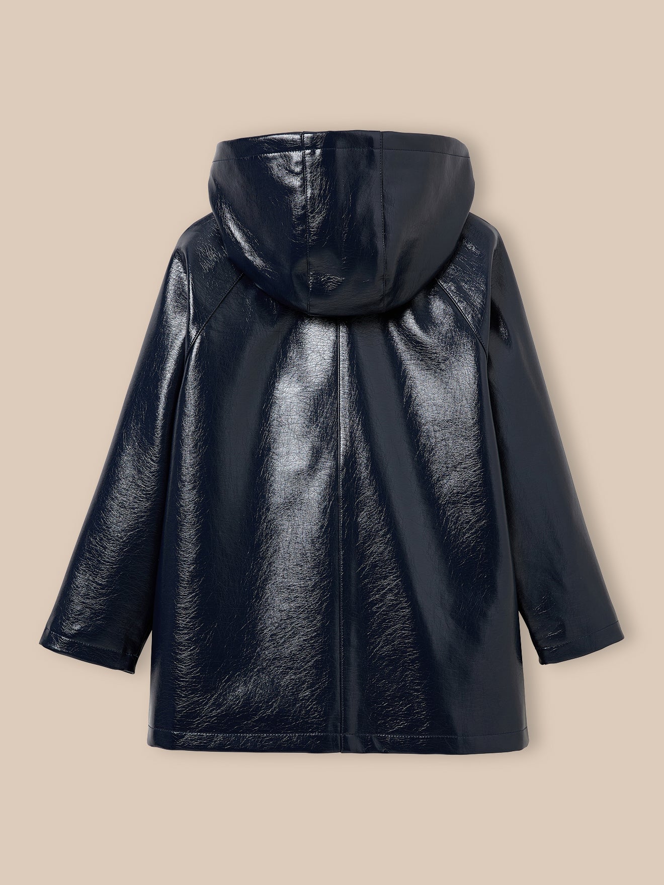 Girl's vinyl raincoat with hood