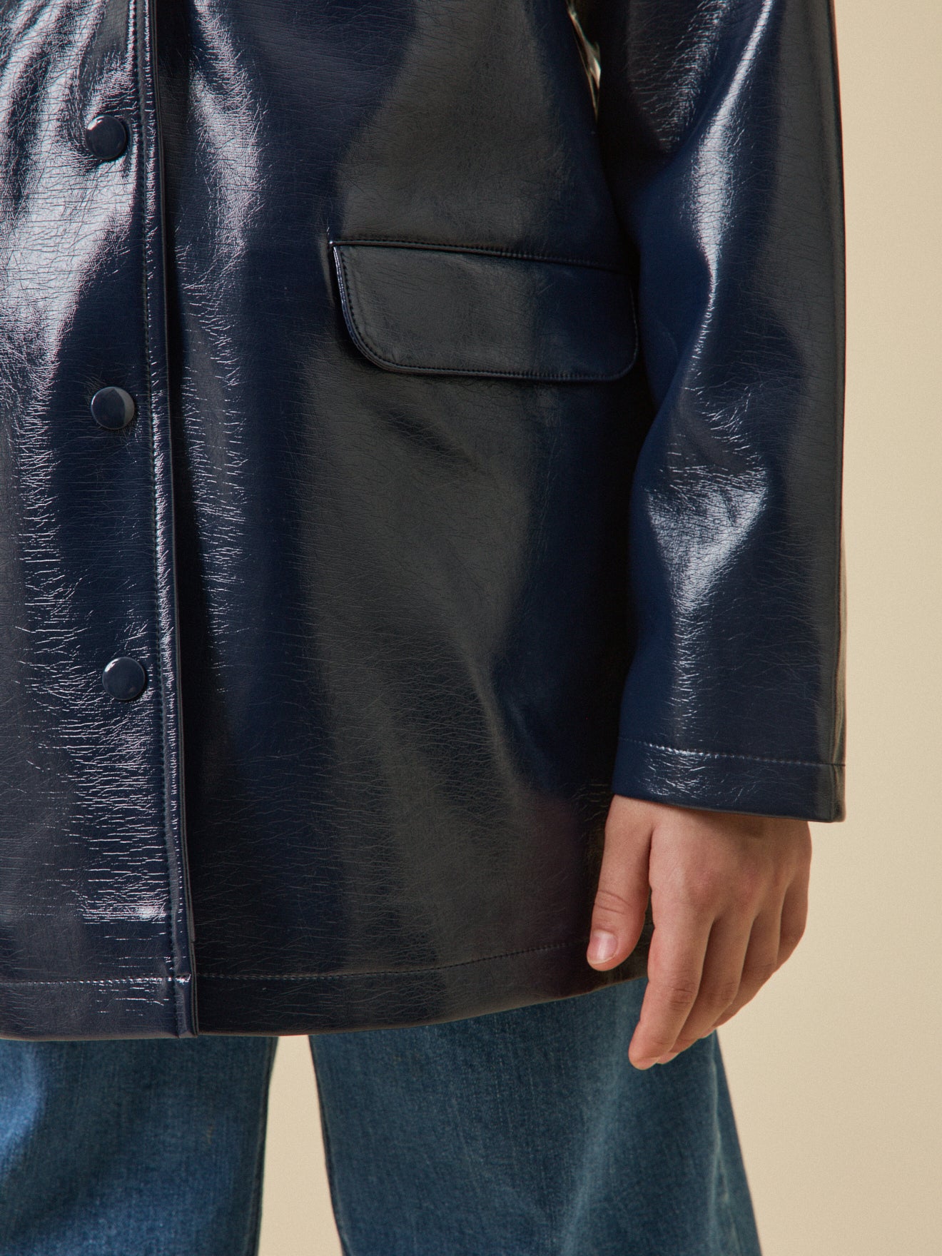 Imperméable en vinyle Fille avec capuche