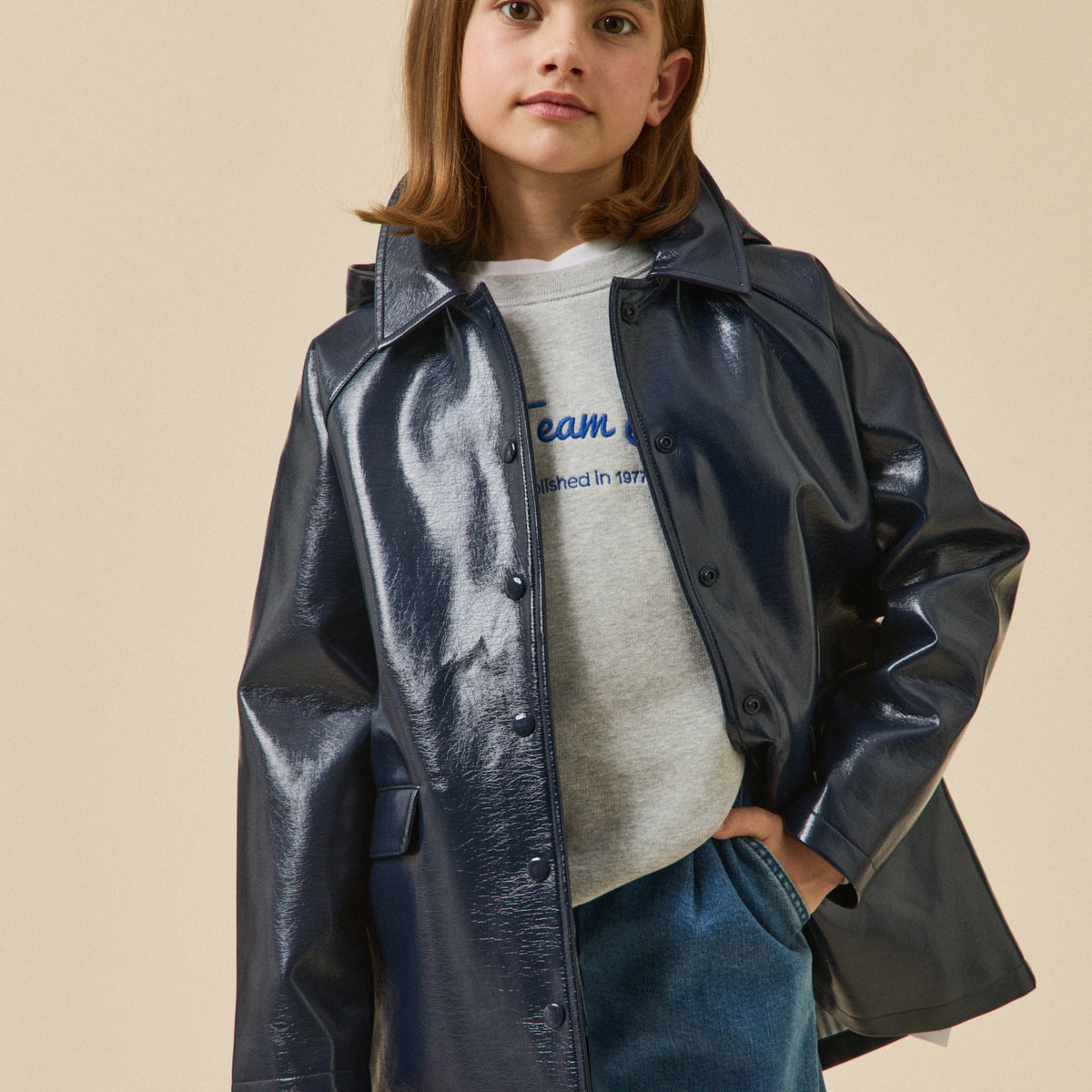 Girl's vinyl raincoat with hood - Cyrillus COM