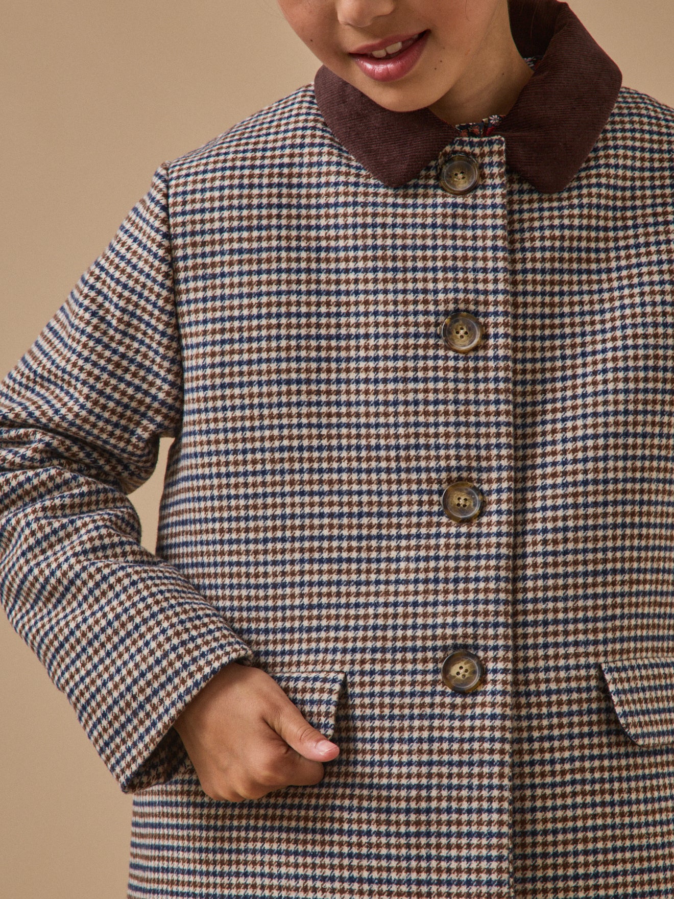 Girl's houndstooth coat
