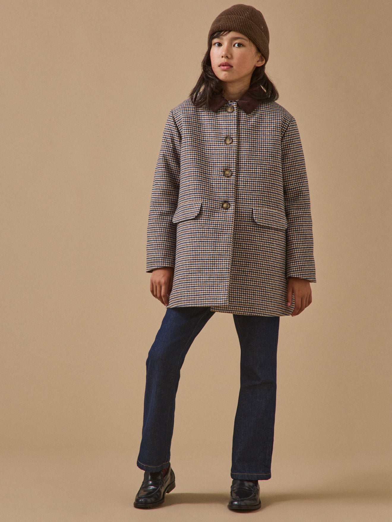 Girl's houndstooth coat