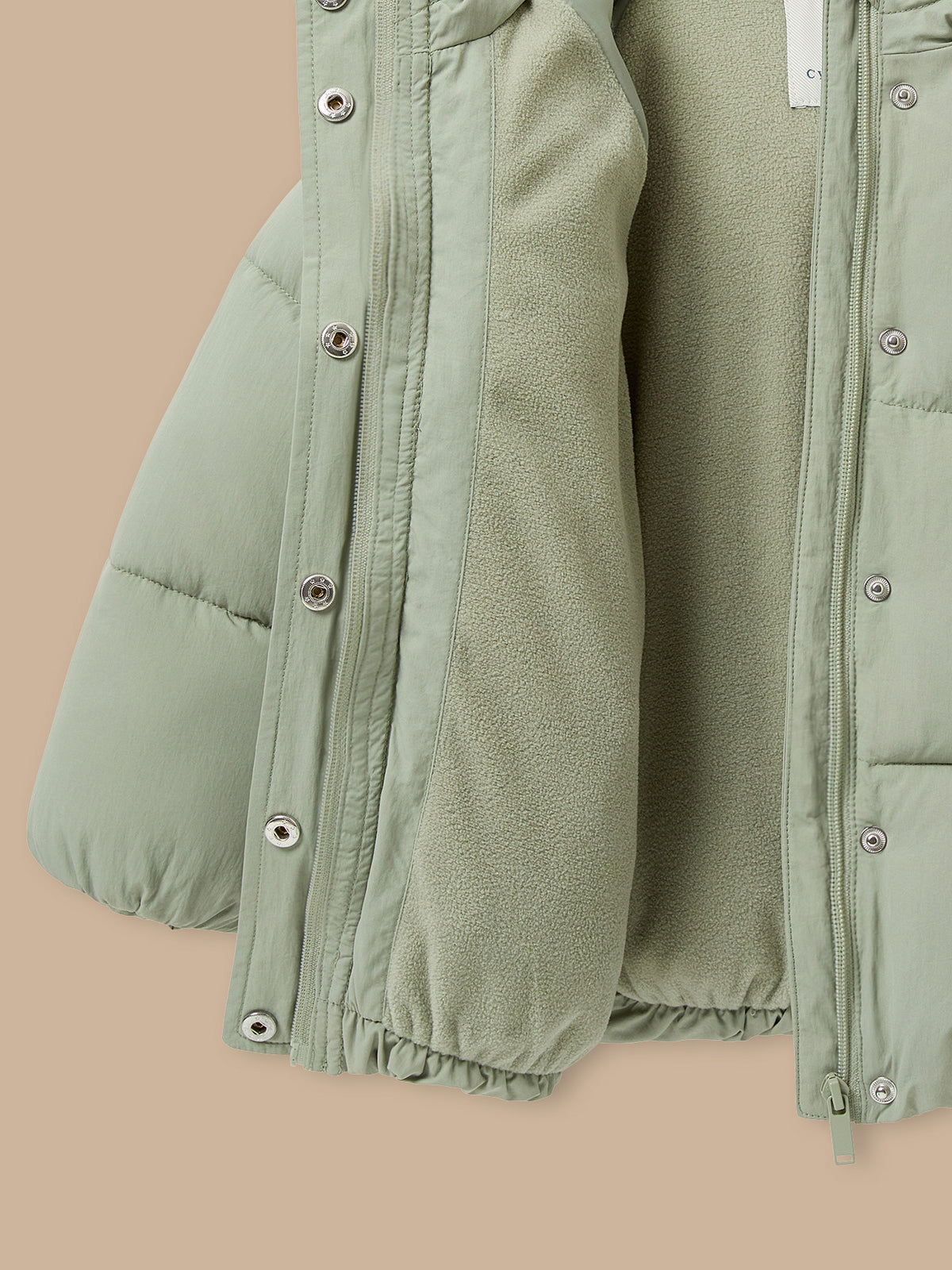 Girl's fleece-lined puffer