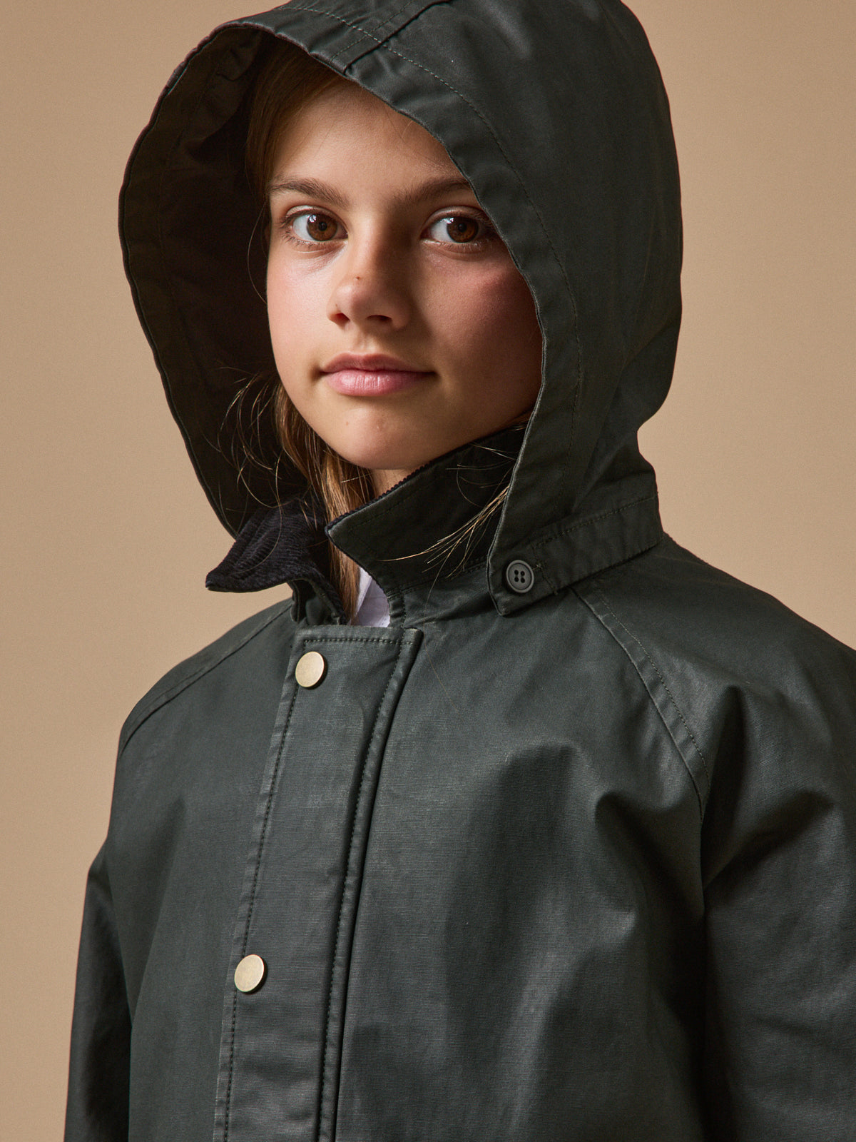 Veste en coton enduit Fille