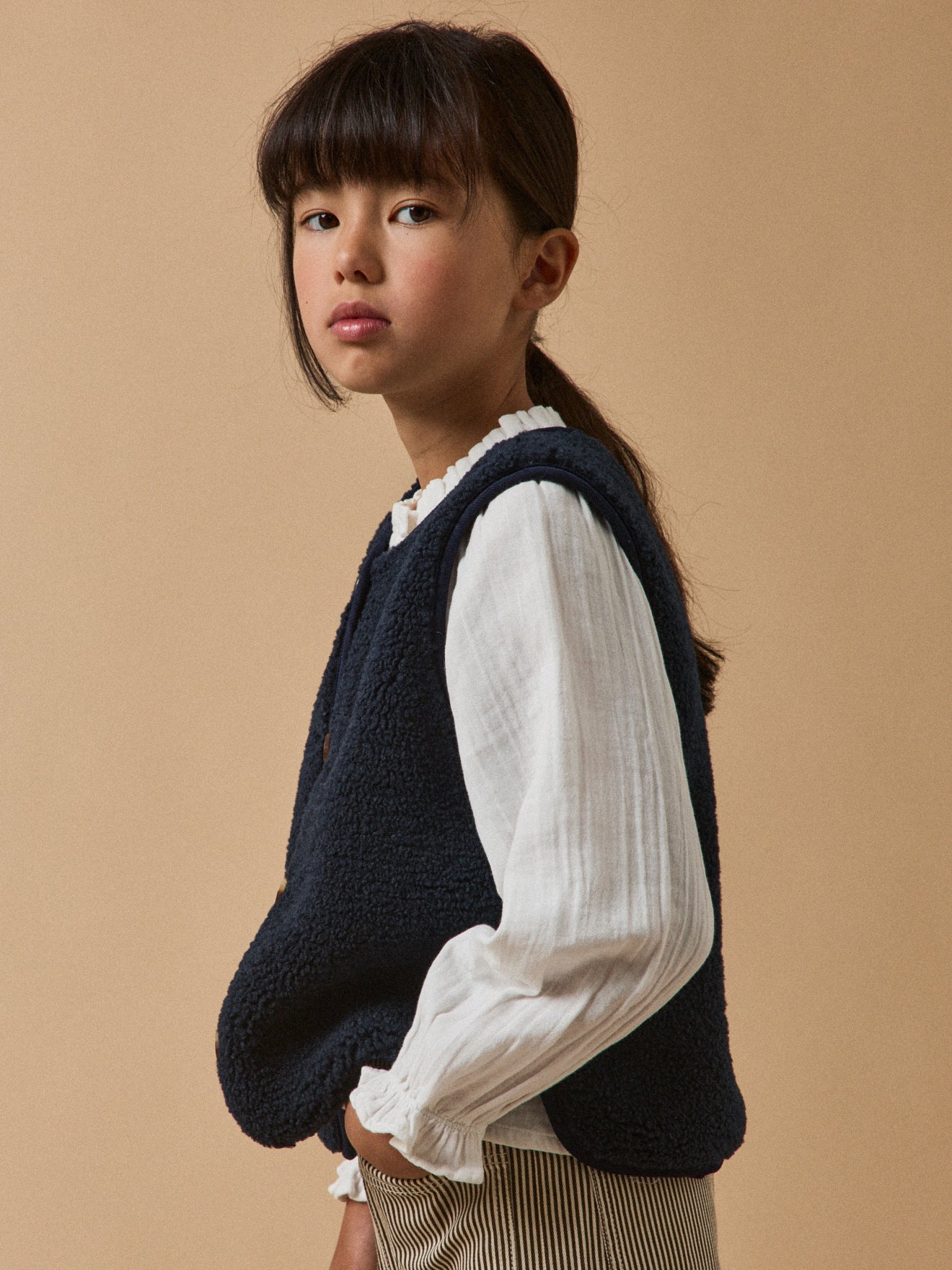 Girl's sherpa sleeveless jacket