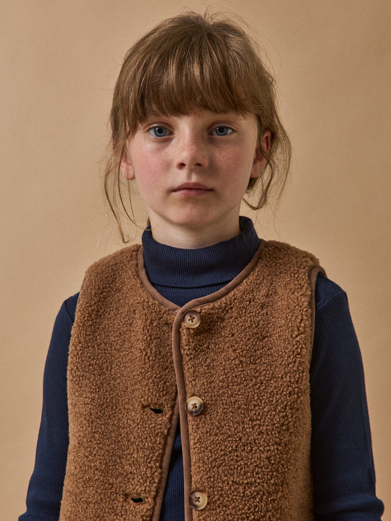 Girl's sherpa sleeveless jacket