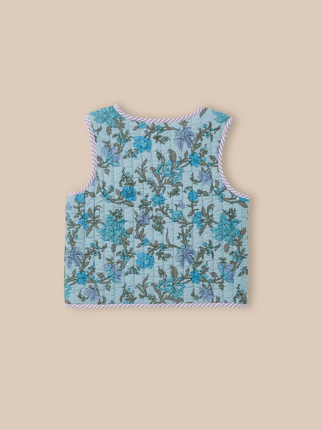 Girl's Flora print quilted vest