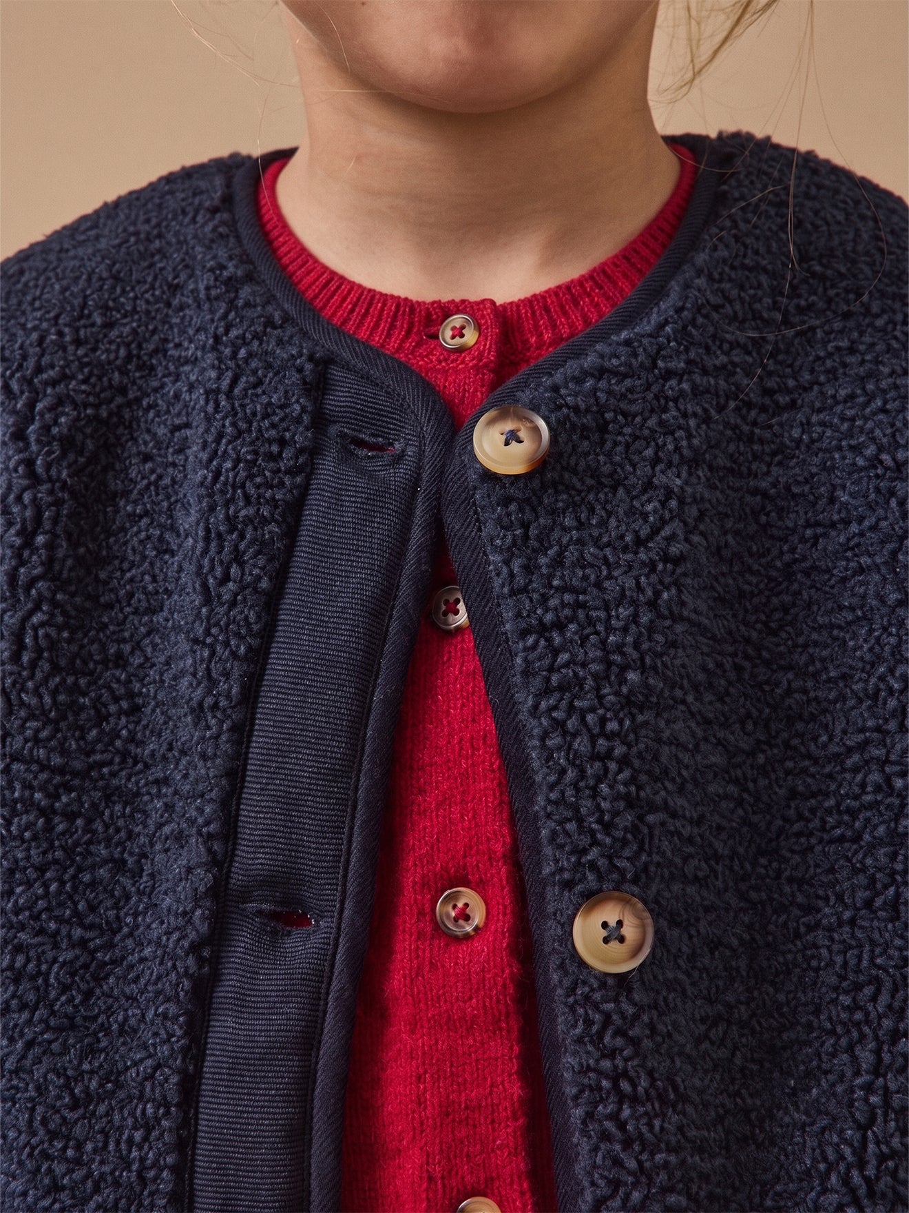 Veste en sherpa Fille