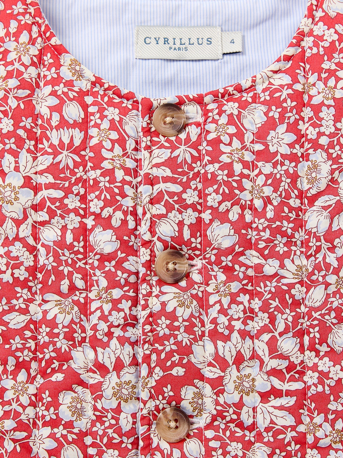 Veste sans manches matelassée Fille tissu Liberty