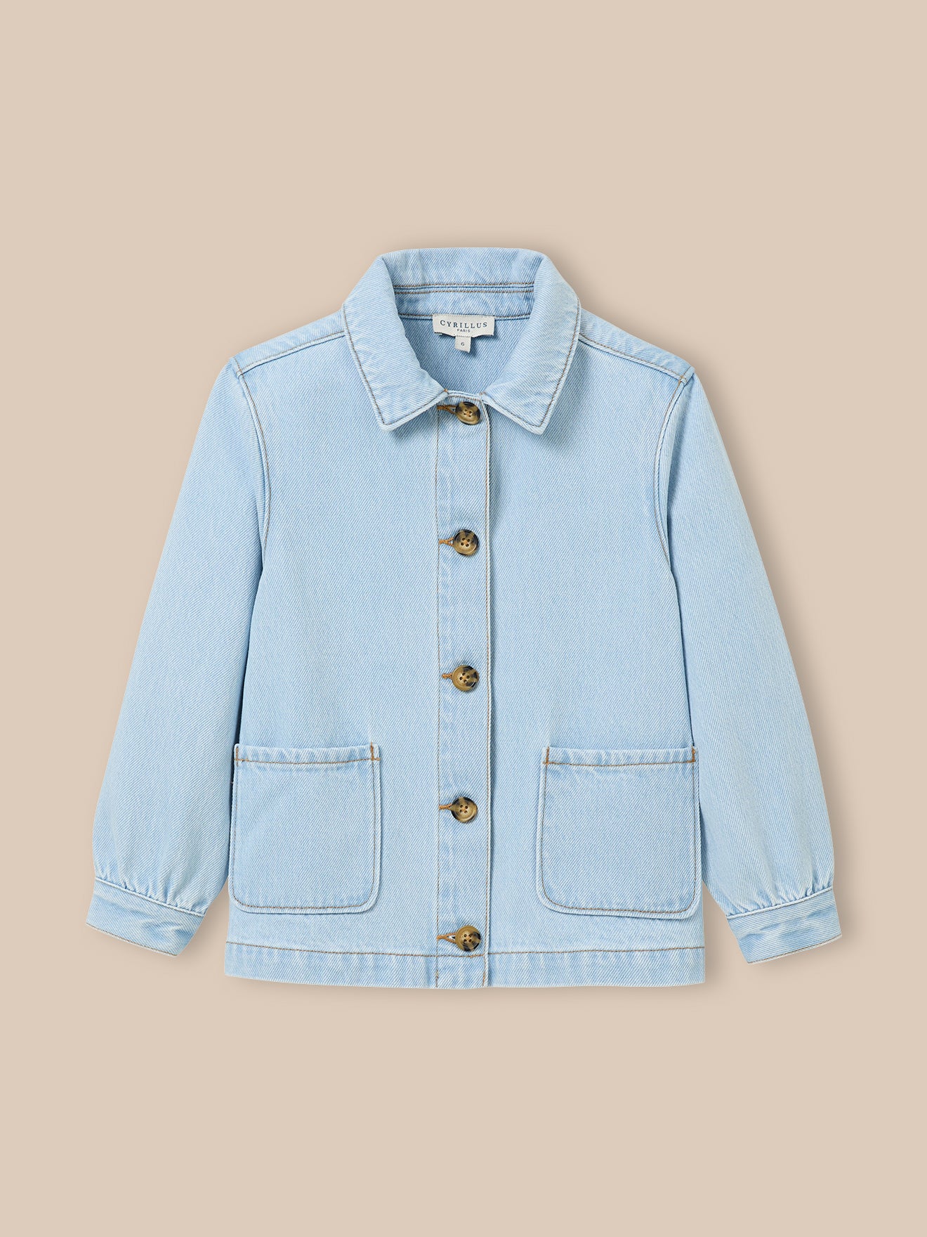 Girl's denim utility jacket