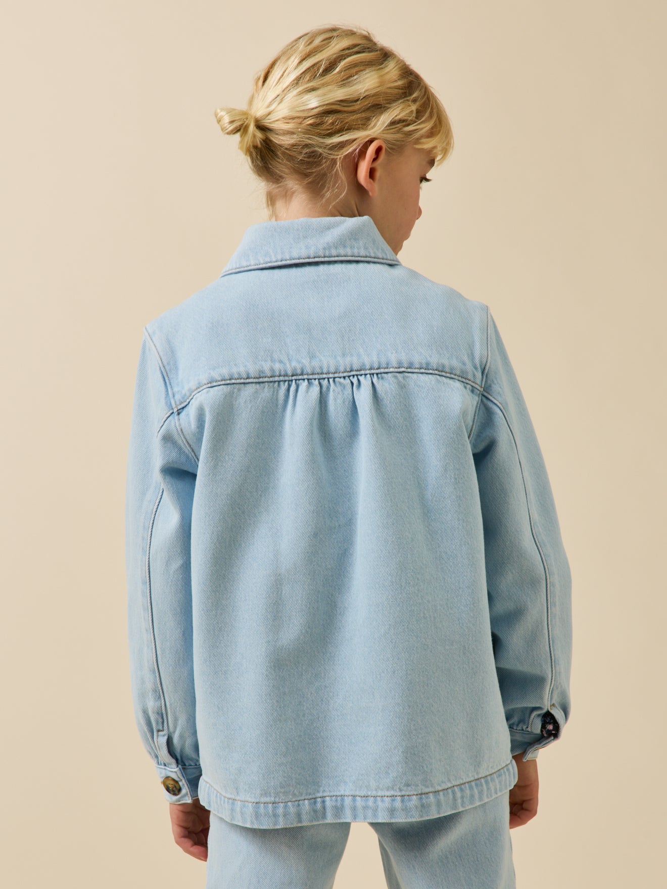 Girl's denim utility jacket