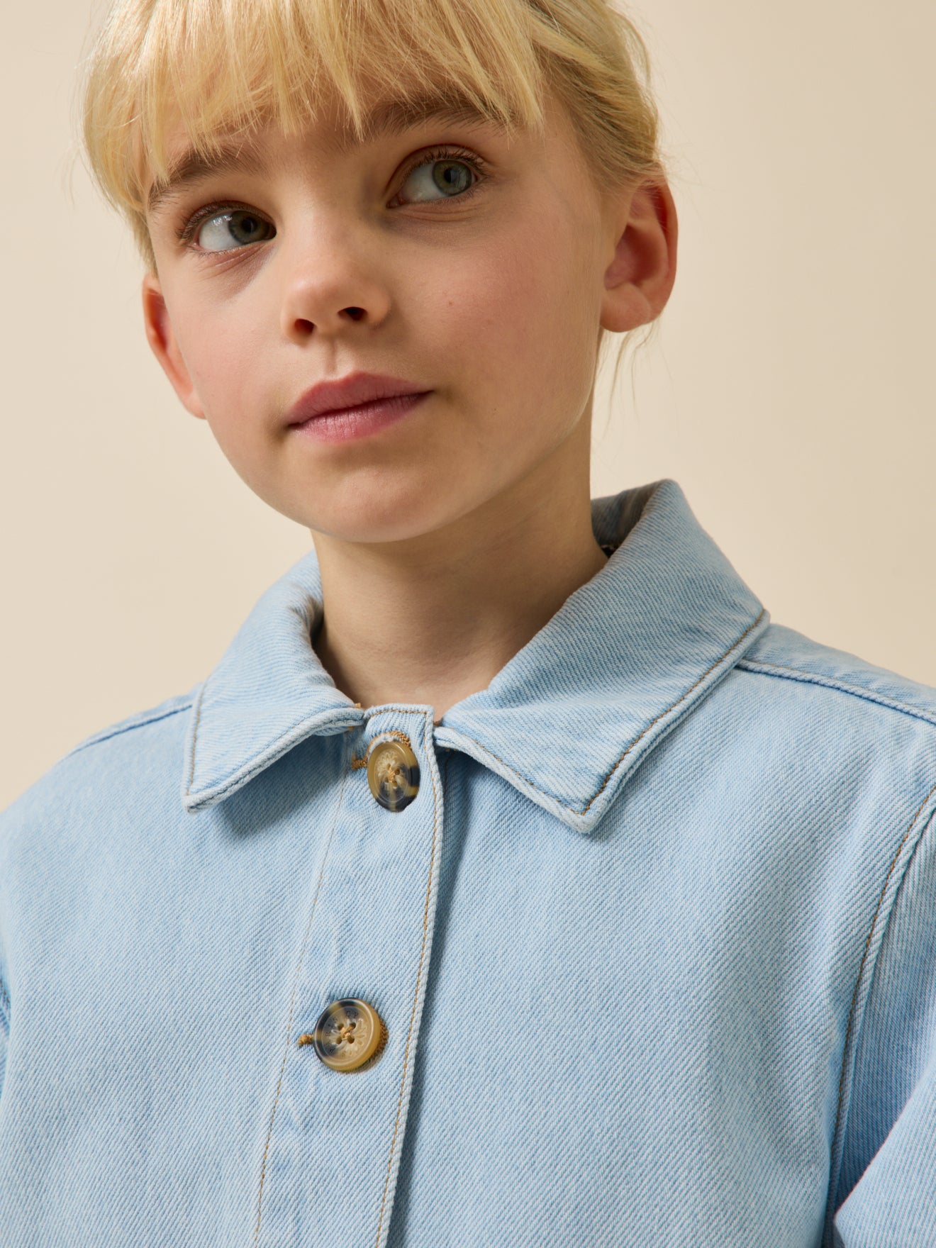 Girl's denim utility jacket