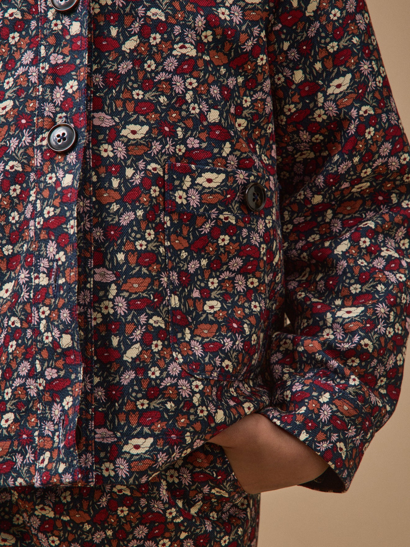 Girl's Petal&Daisy motif jacket - Made with Liberty Fabric