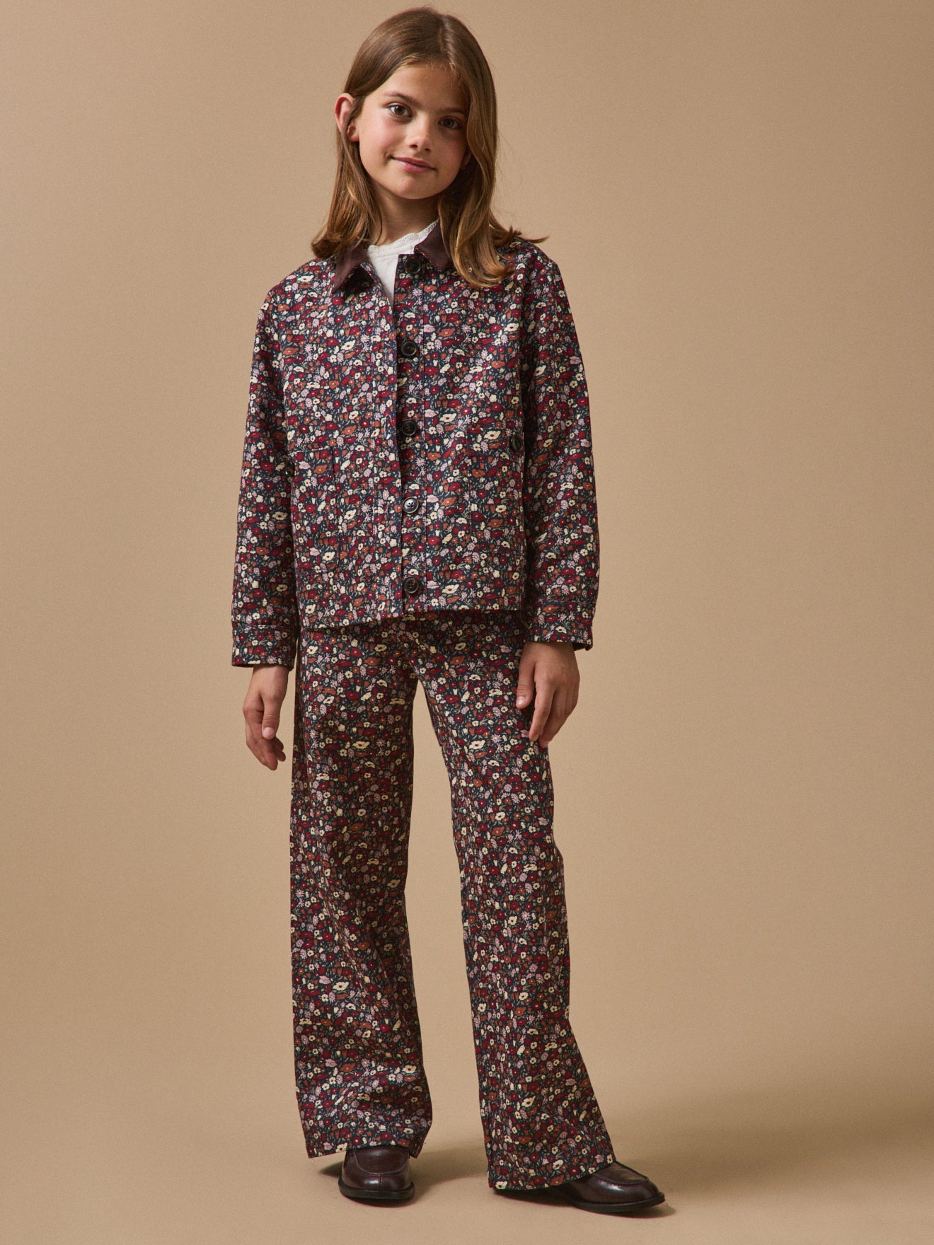 Girl's Petal&Daisy motif jacket - Made with Liberty Fabric