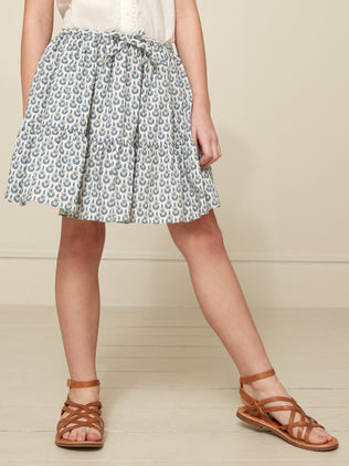 Girl's Swann print skirt