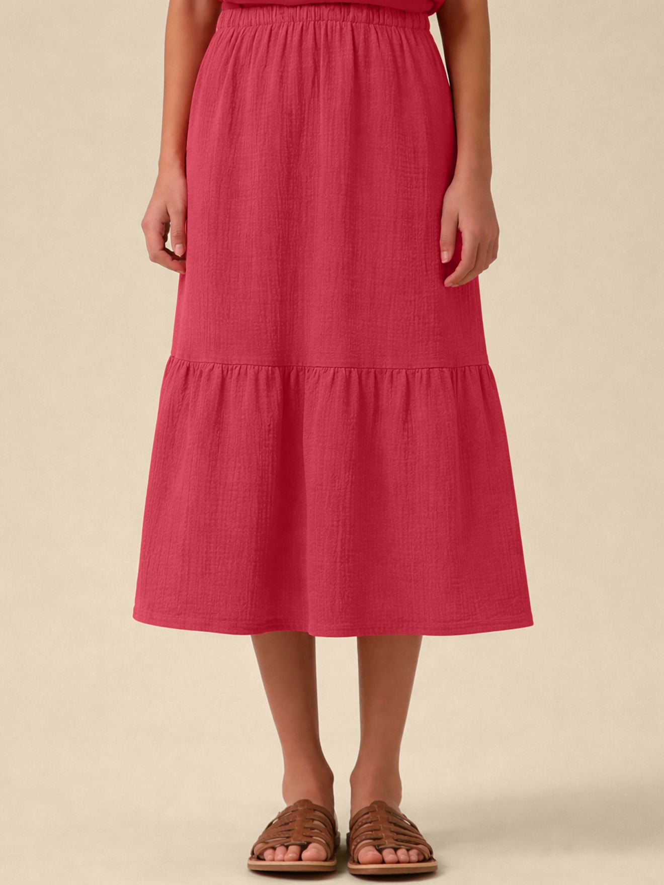 Girl's organic cotton gauze skirt