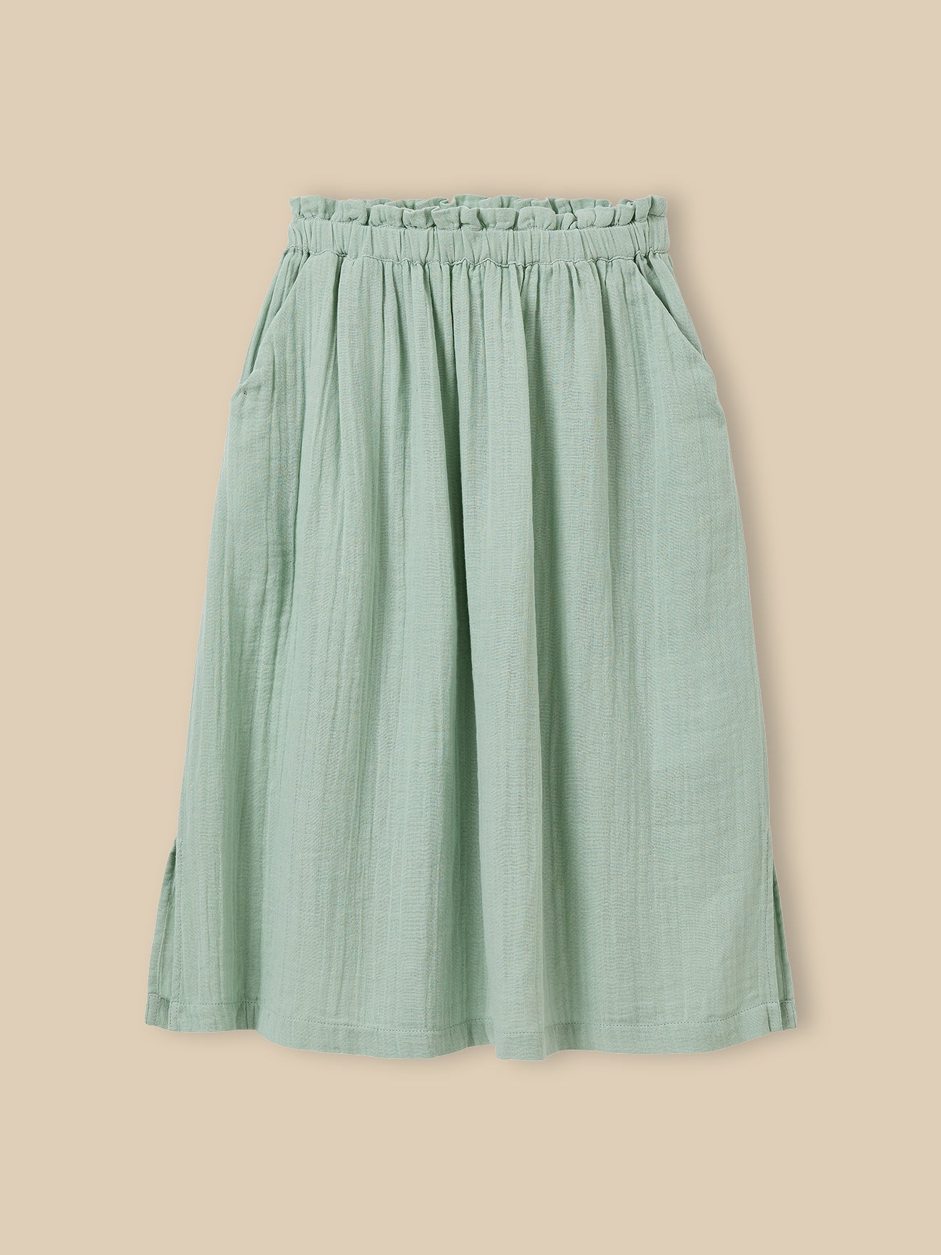 Girl's long organic cotton gauze skirt
