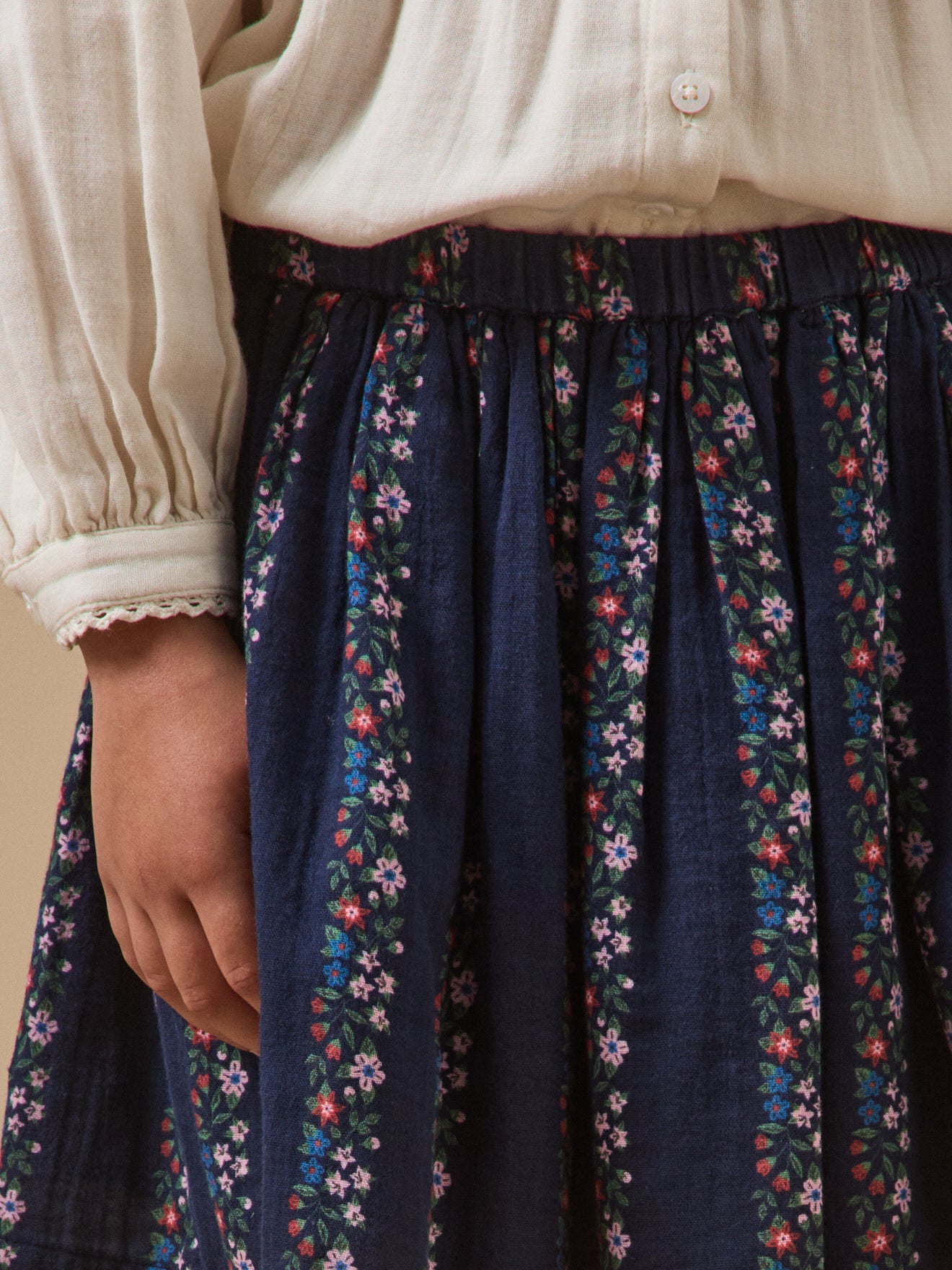 Girl's cotton cheesecloth skirt
