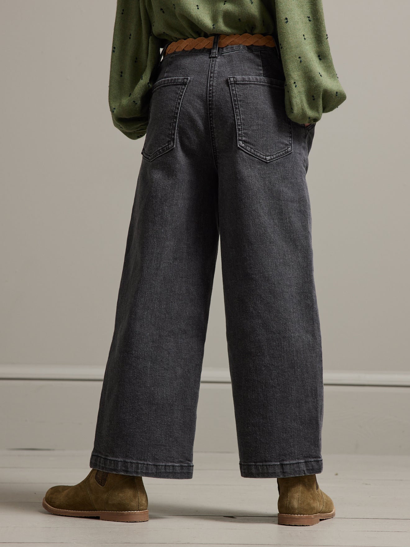 Girl's wide-leg denim trousers - Junior Collection