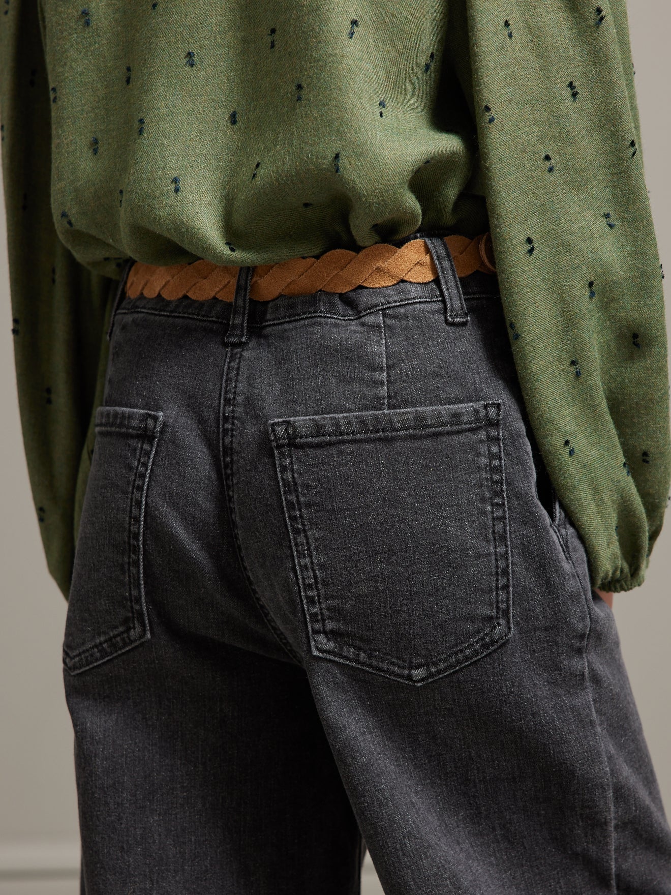 Girl's wide-leg denim trousers - Junior Collection