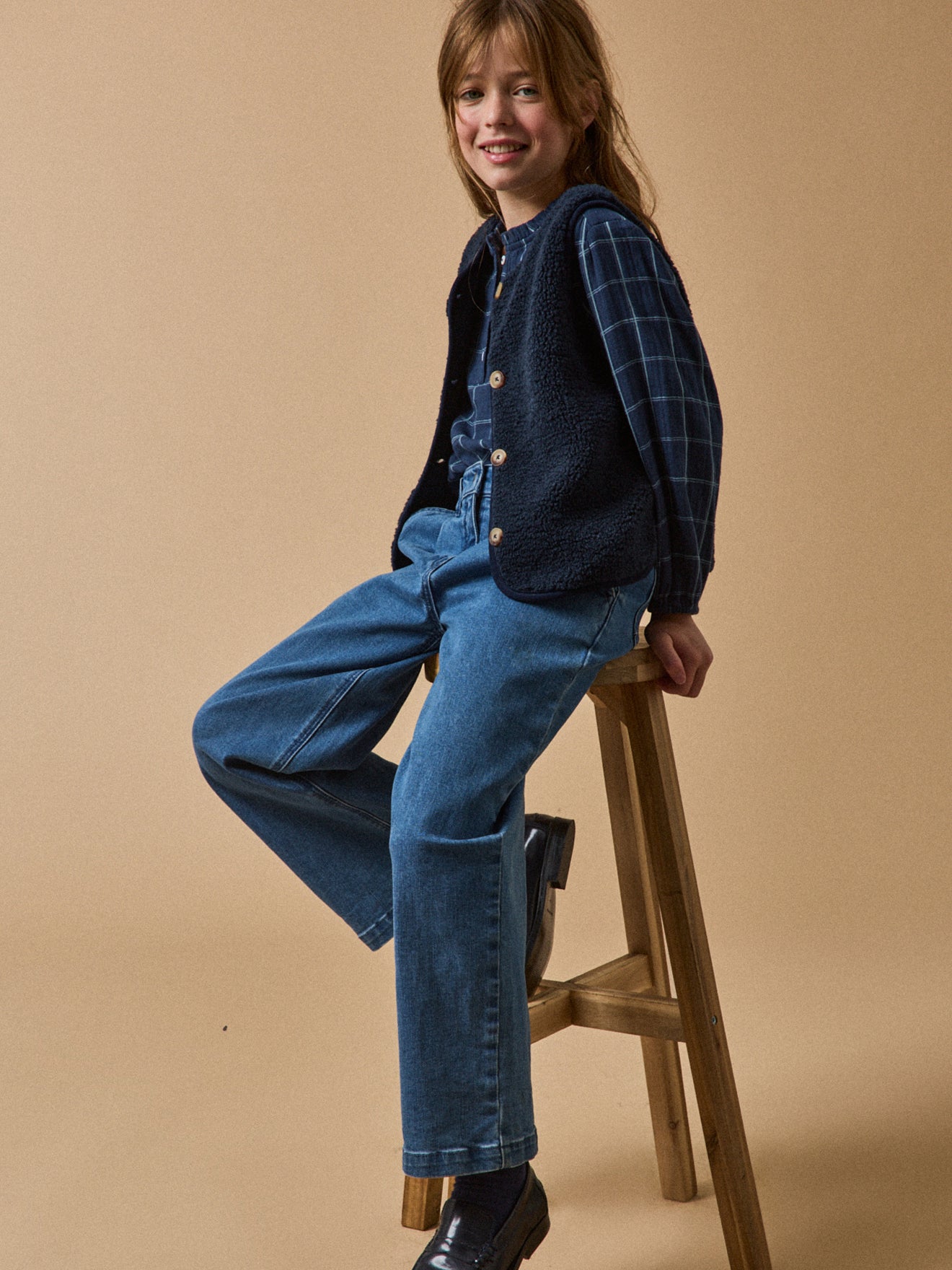 Pantalon large en denim - Collection Junior