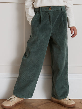 Girl's flared velour trousers