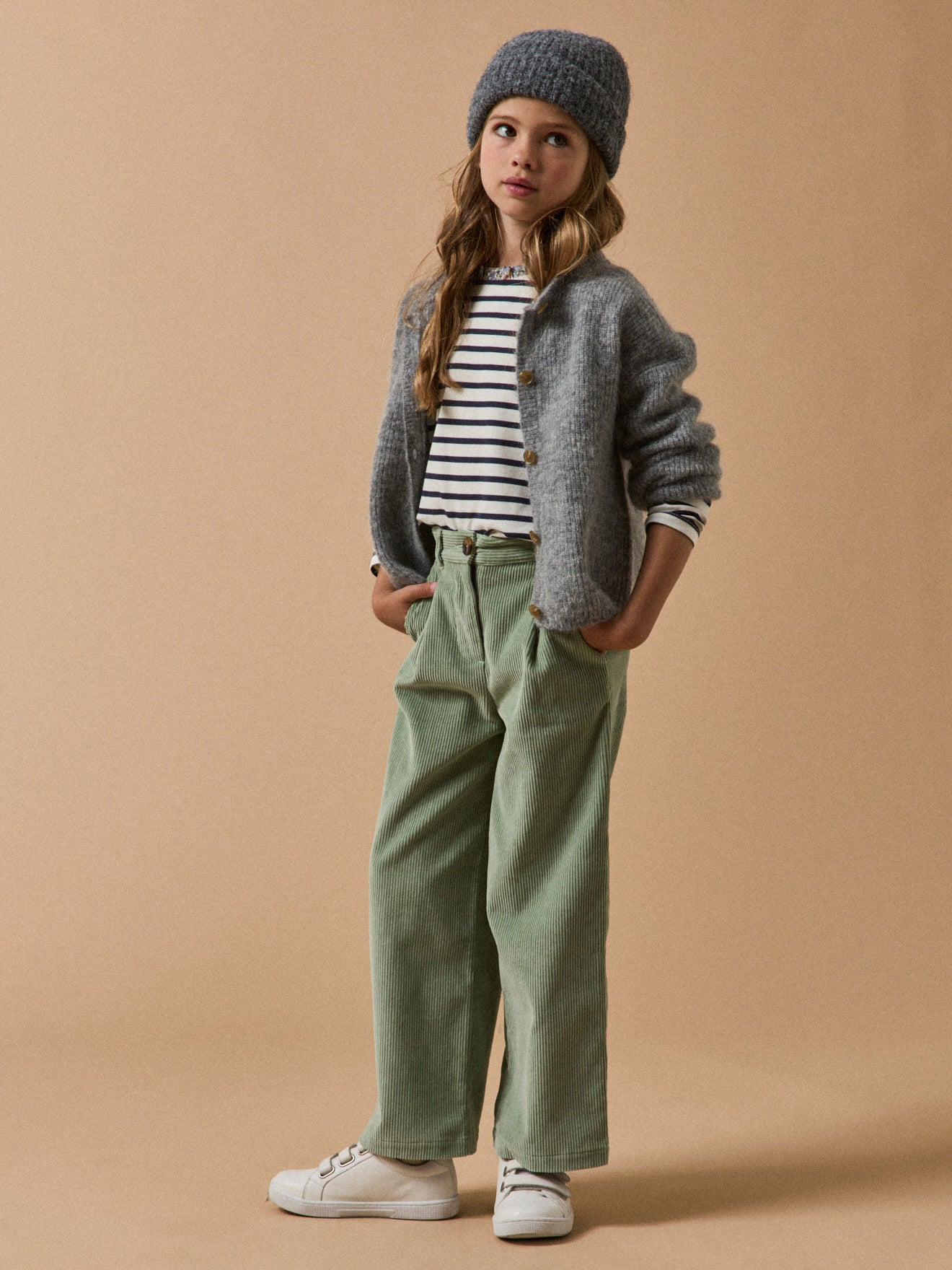 Pantalon flare en velours Fille