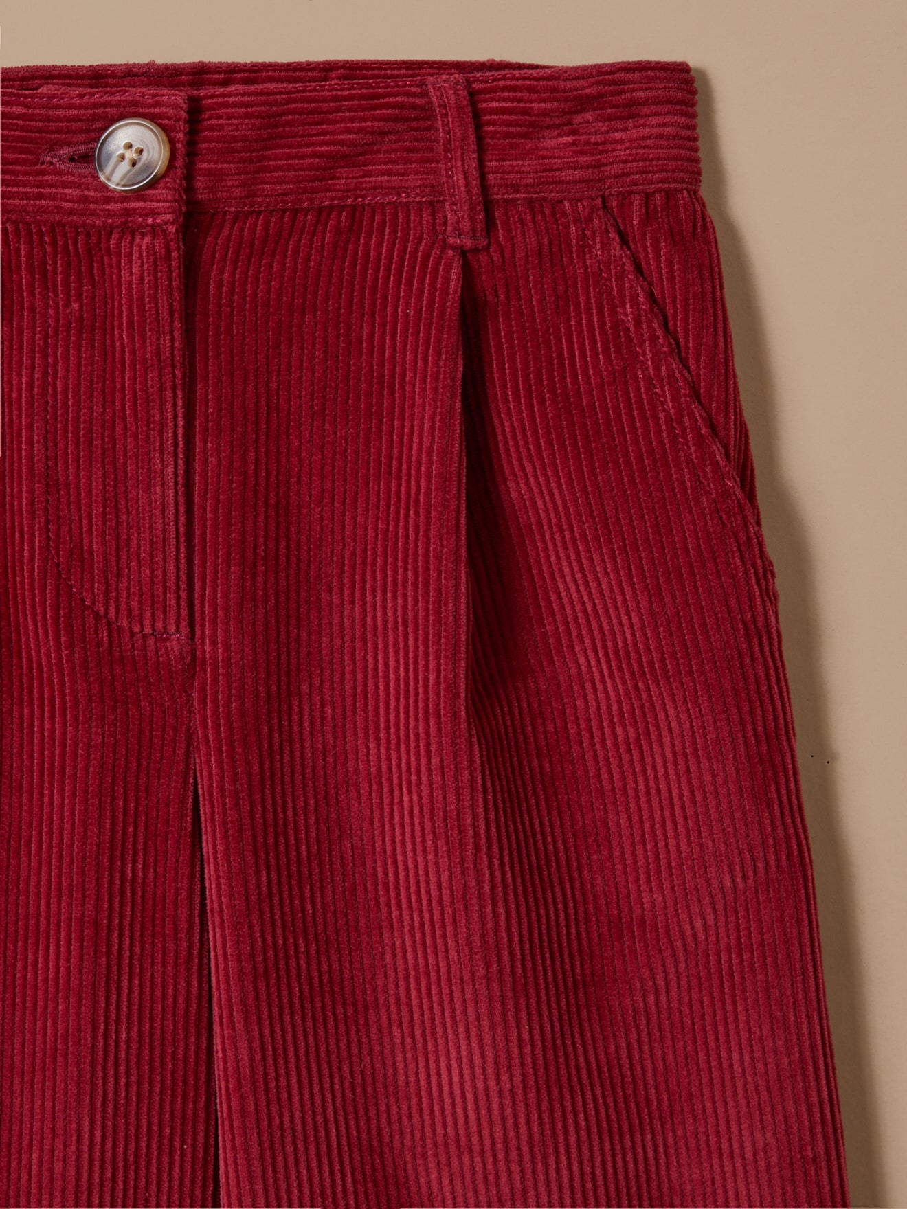 Girl's flared corduroy trousers