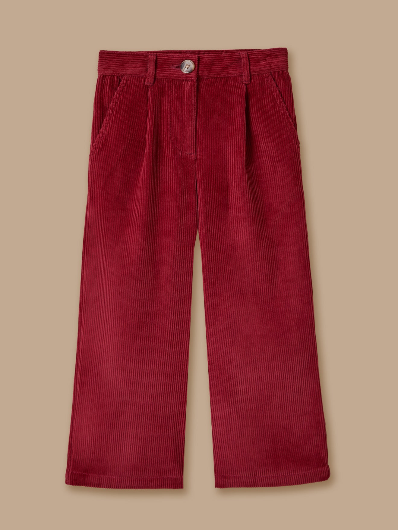 Girl's flared corduroy trousers