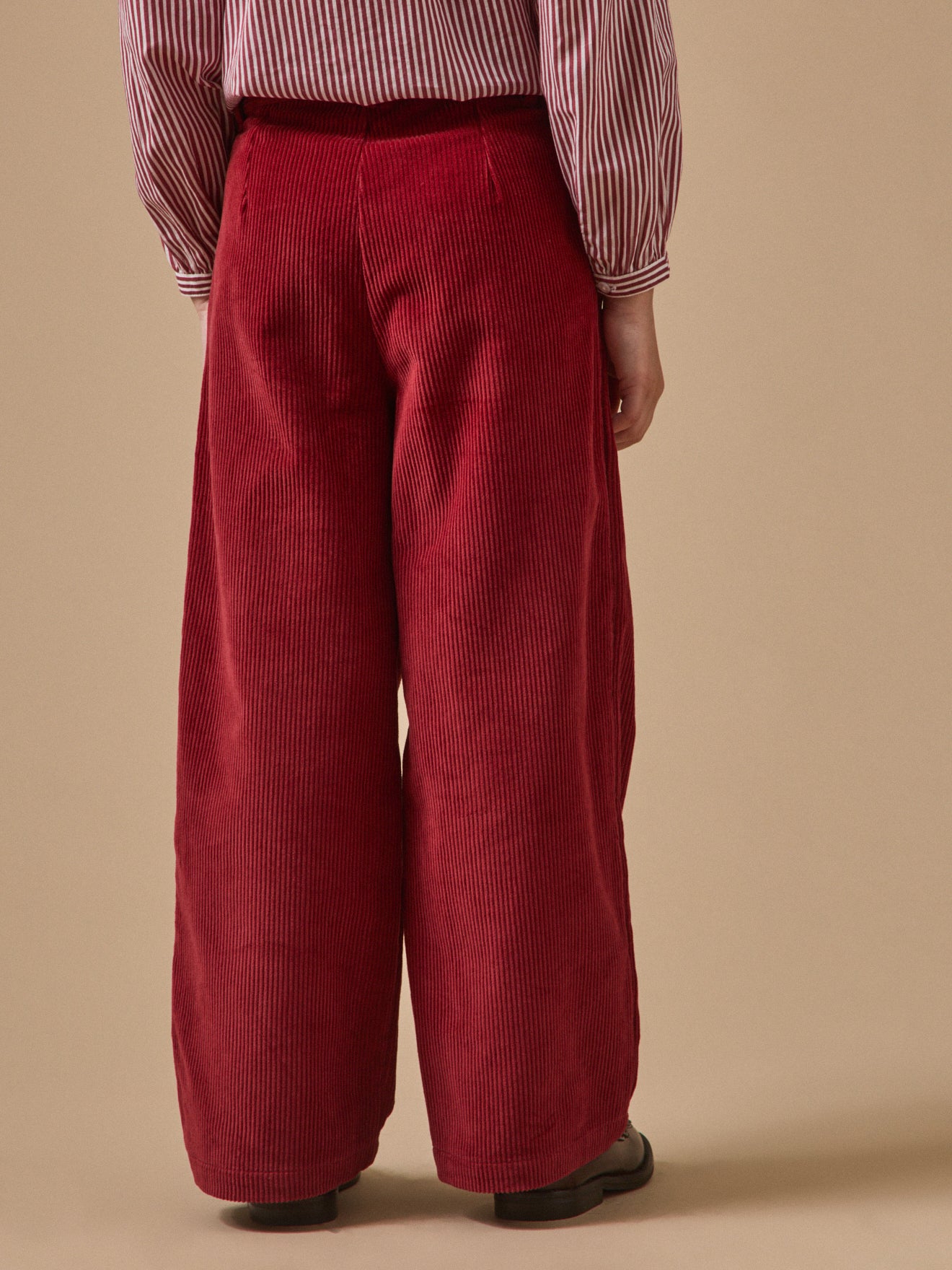 Girl's flared corduroy trousers