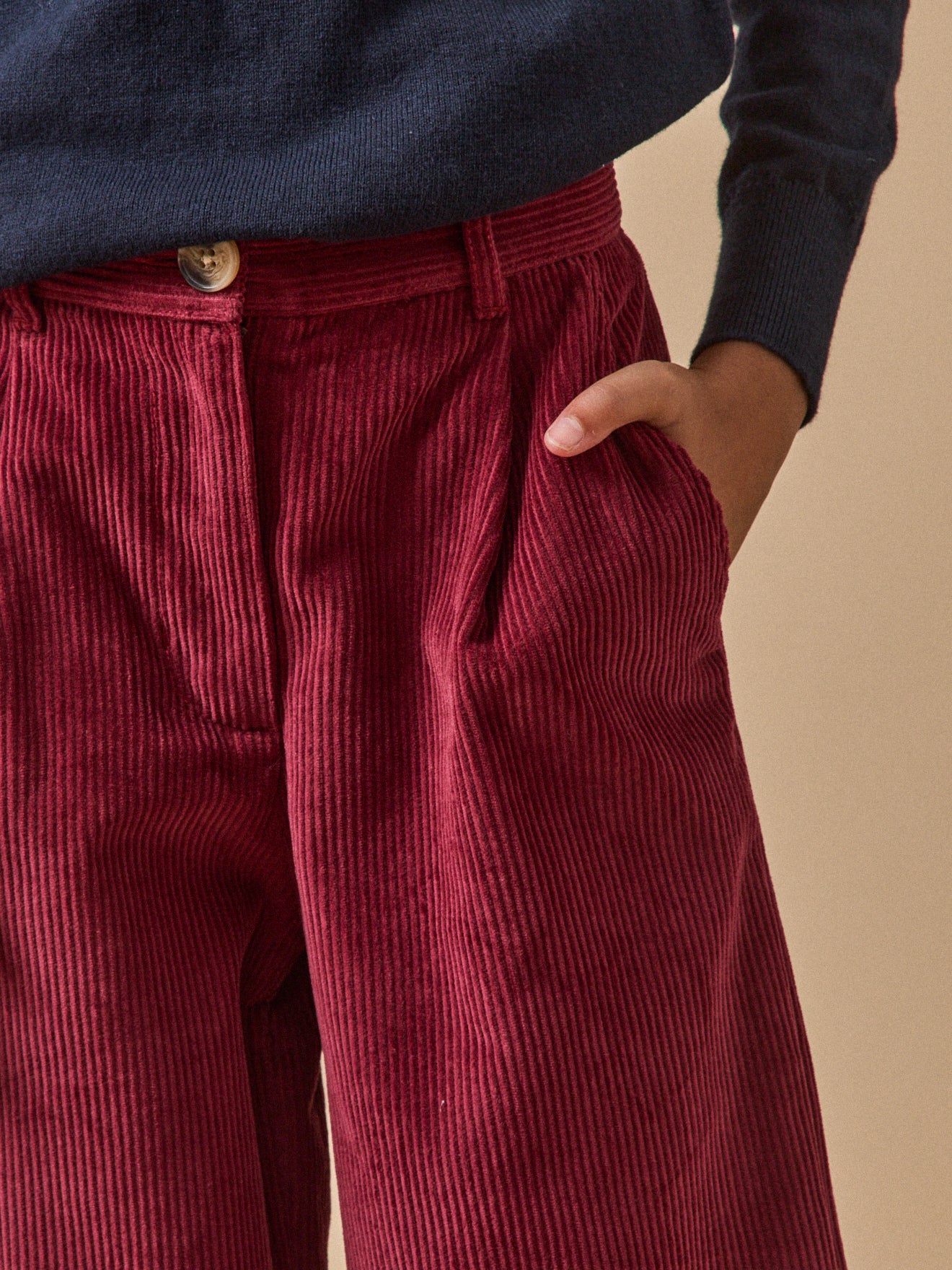 Pantalon flare en velours Fille