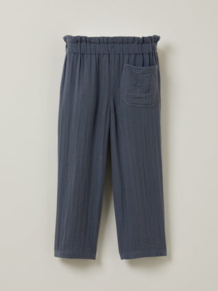 Girl's organic cotton gauze trousers