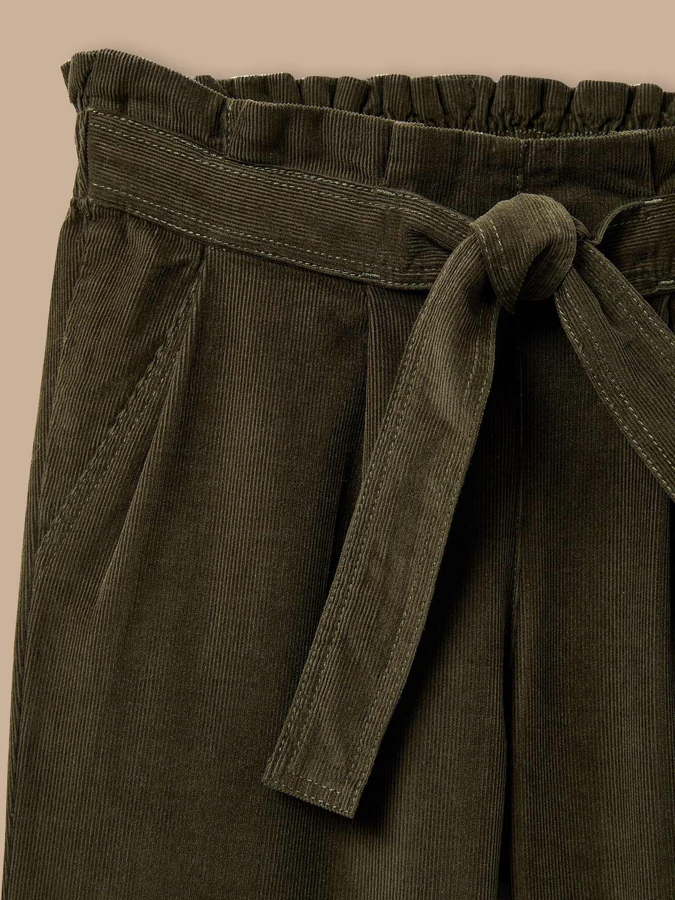 Girl's wide-leg corduroy trousers