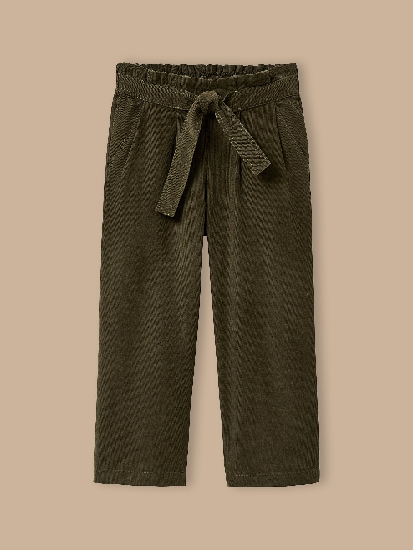 Girl's wide-leg corduroy trousers