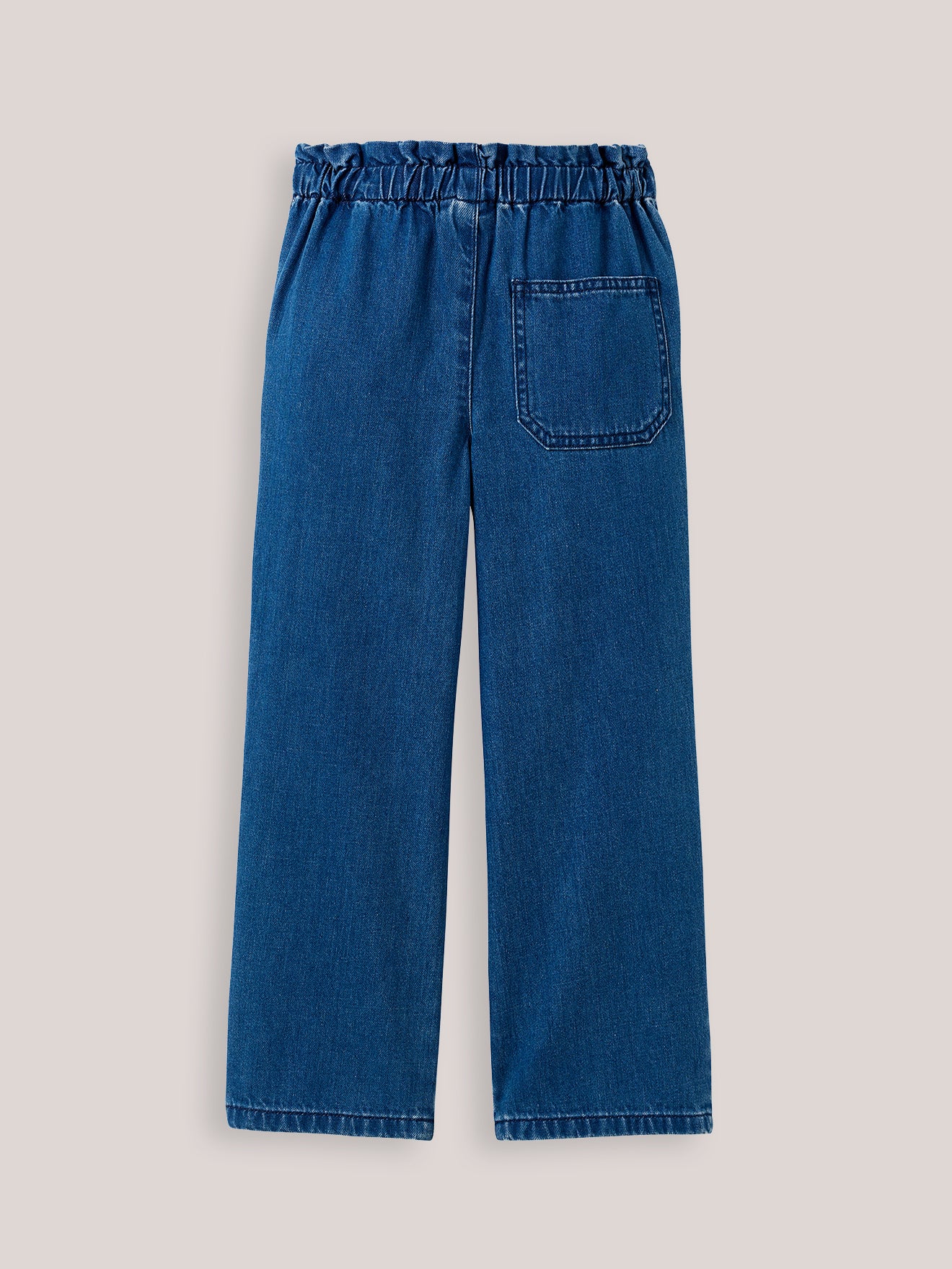 Girl's wide-leg trousers made with lightweight denim