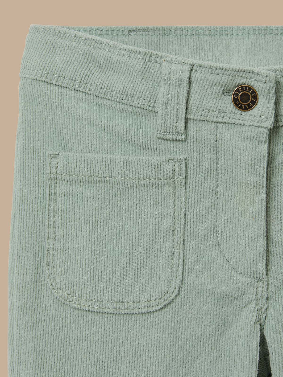 Pantalon flare Fille en velours