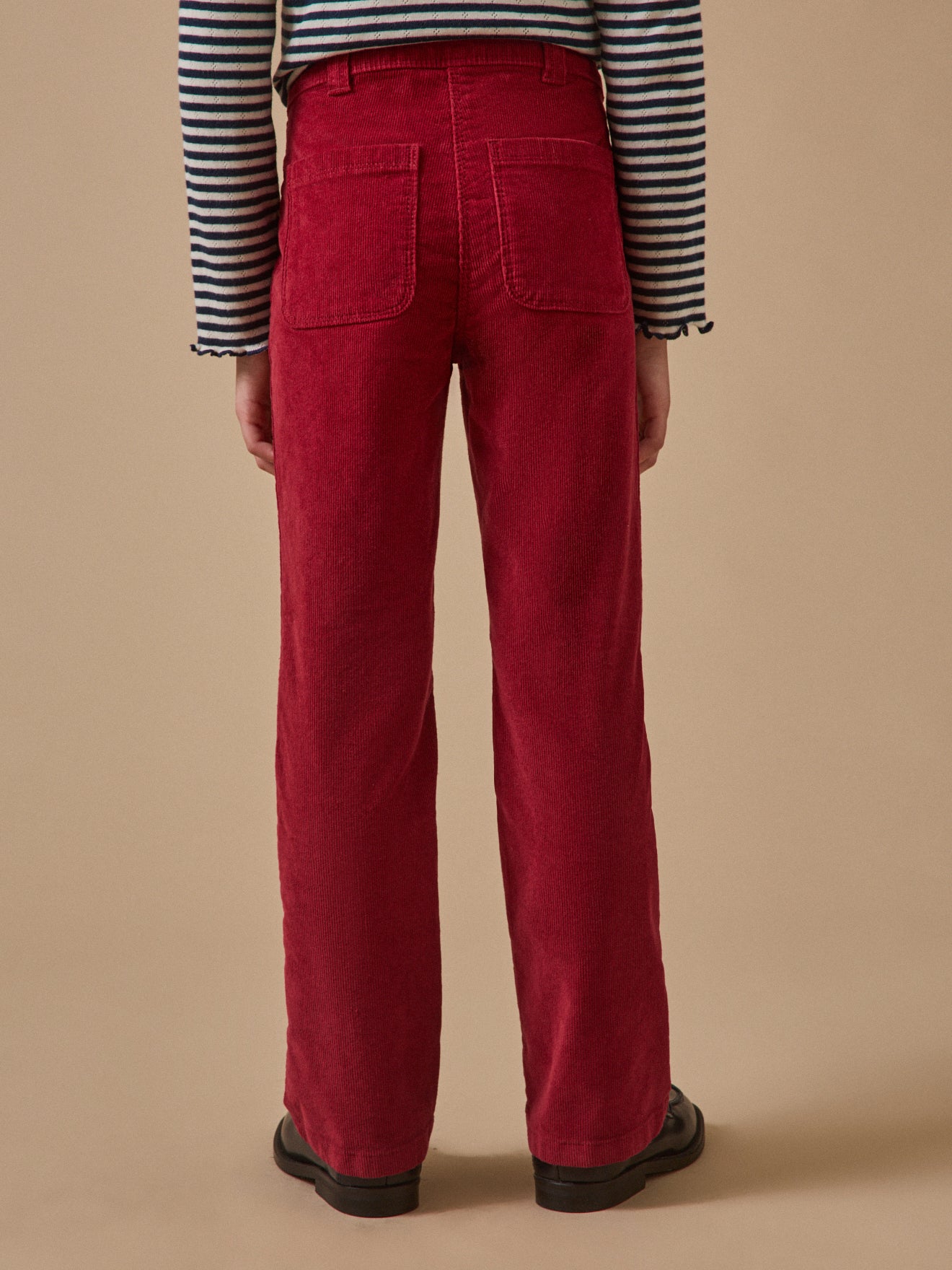 Girl's flared corduroy trousers